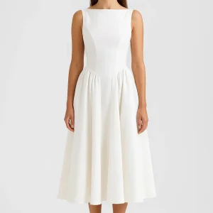 Dames Jurk | Elegant Midi | Mouwloos Model | Zomer