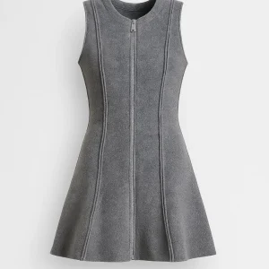 Mini Jurk Dames - Mouwloos A-lijn met Rits | Casual