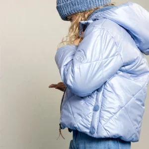 Button Winterjas Blauw