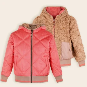Bomby Reversible Winterjas Koraal