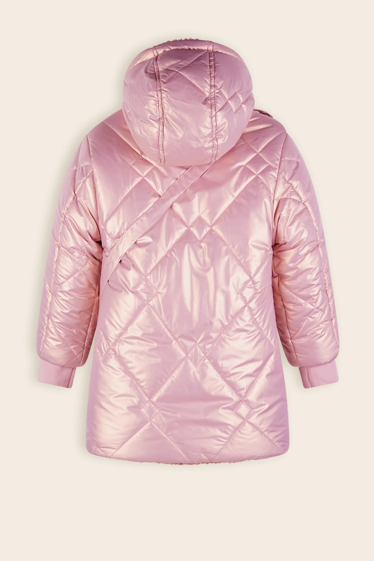 Betty Reversible Winterjas met Tasje Bruin/Roze - Afbeelding 8