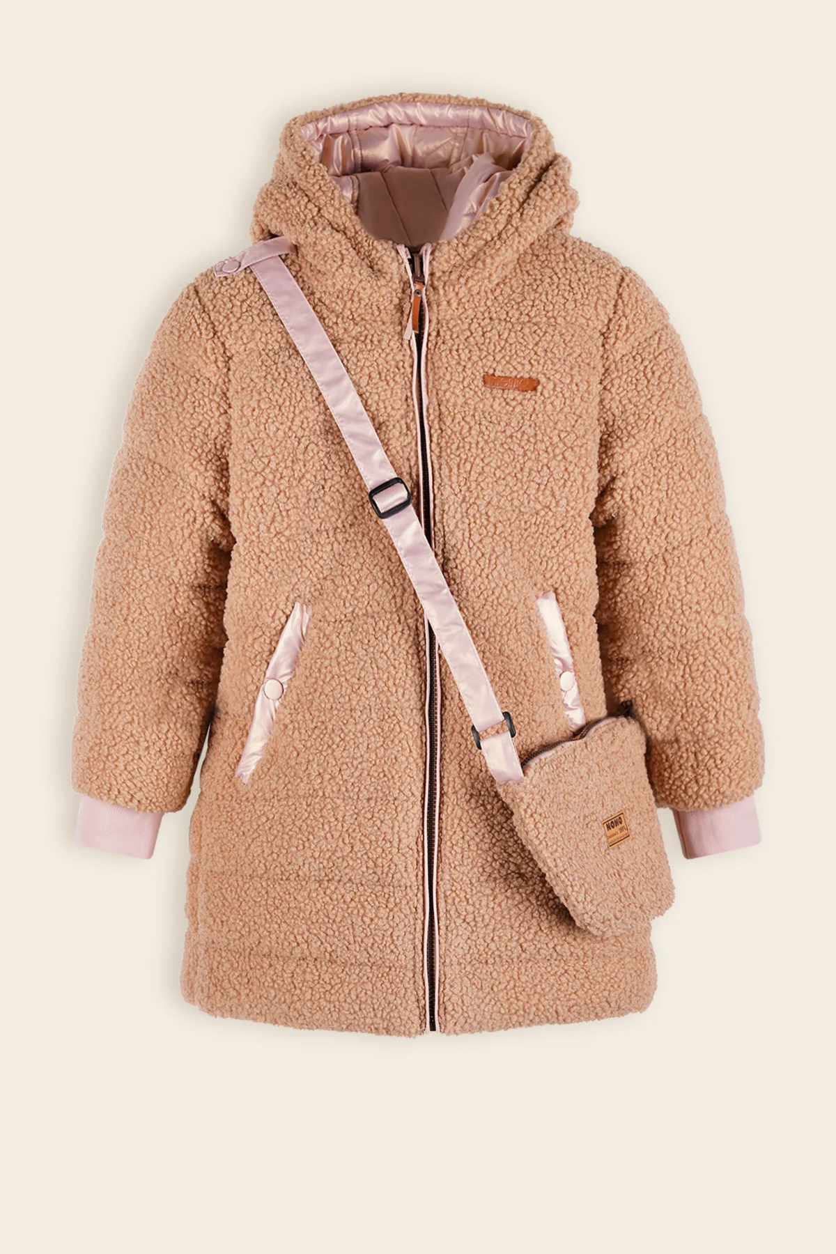 Betty Reversible Winterjas met Tasje Bruin/Roze - Afbeelding 5
