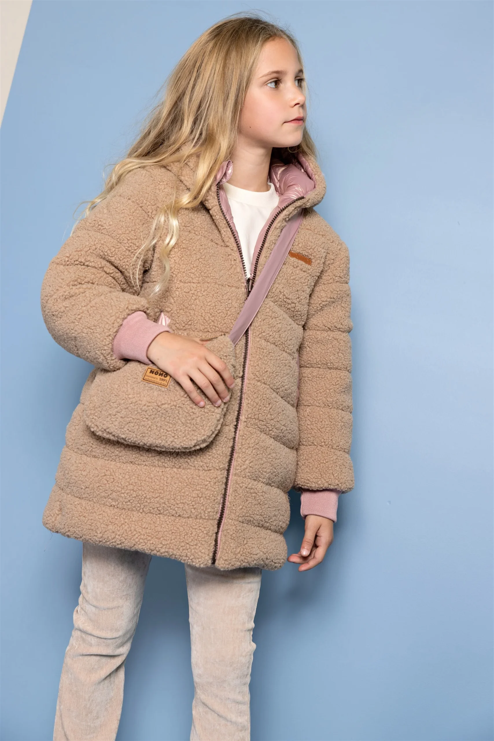 Betty Reversible Winterjas met Tasje Bruin/Roze - Afbeelding 4