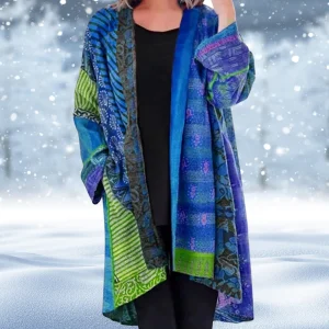 Rianne - Vintage Gebreid Vest met Abstrakt Design voor Dames