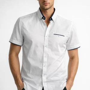 Overhemd korte mouw heren | Elegant & Comfortabel | Getailleerd silhouet | Zomer