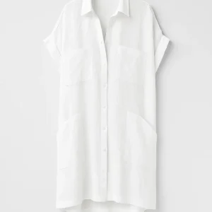 Mini Jurk Dames - Hemdmodel met Kraag en Zakken | Casual