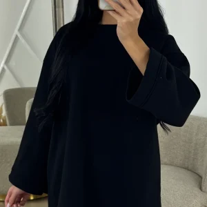 Oversized Cotton Sweater met Wijde Mouwen