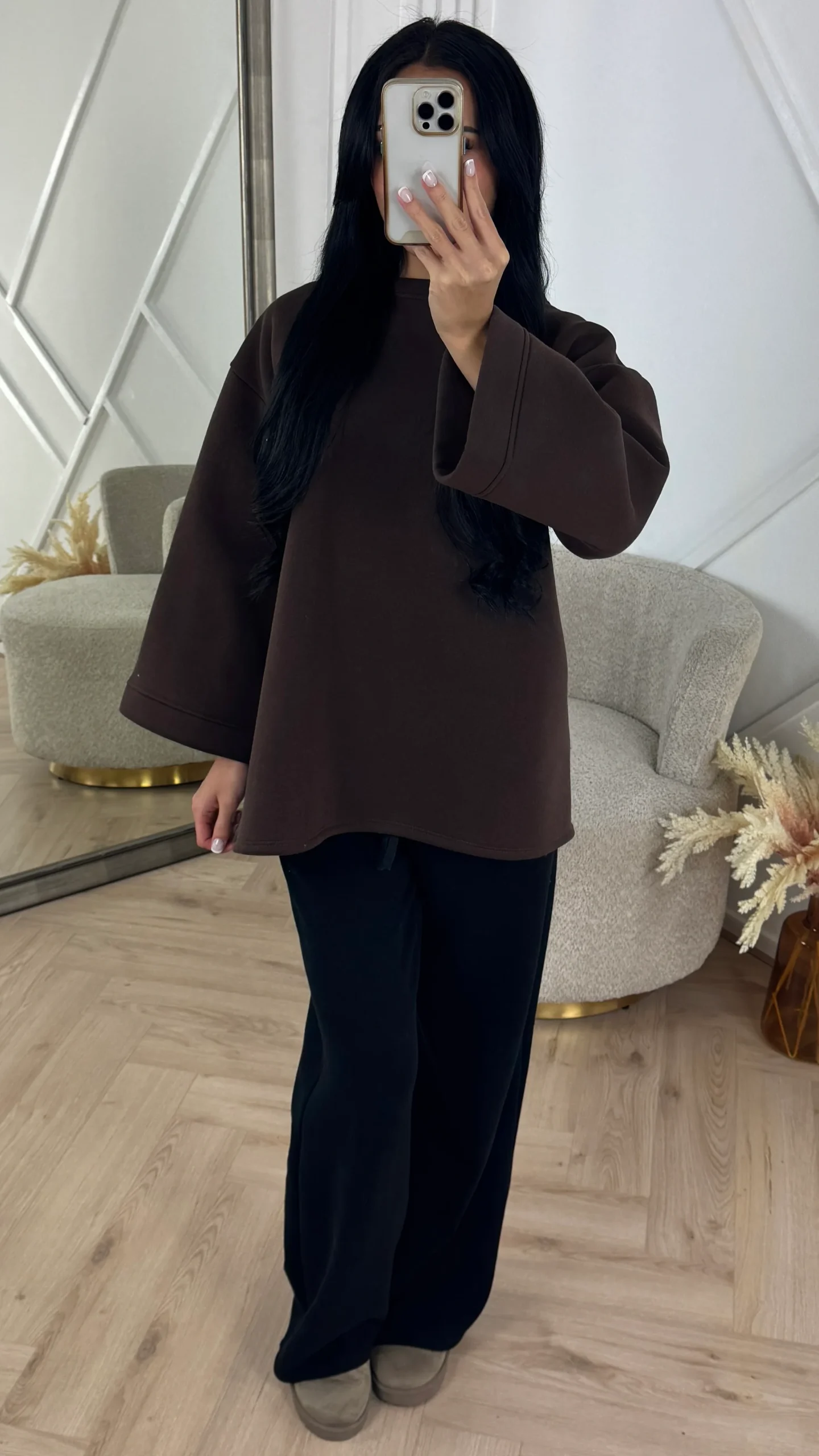 Oversized Cotton Sweater met Wijde Mouwen - Afbeelding 6