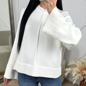 Oversized Knit Top met Wijde Mouwen