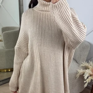 Oversized Rib Knit Coltrui Tuniek