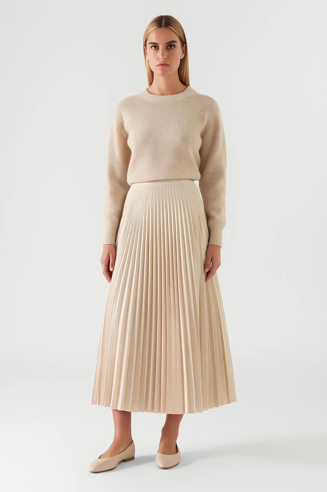 Plissé Rok Dames | Middellang A-Lijn Model | Tijdloze Elegantielook - Afbeelding 3