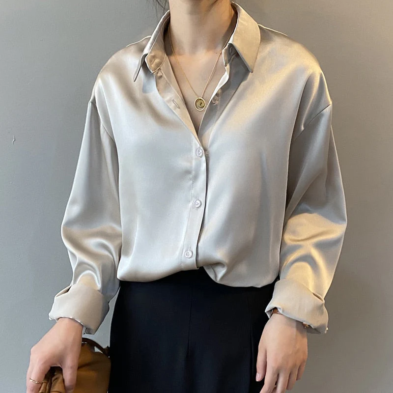 Vintage Stijl Zijdeblouse – Elegante Damesblouse - Afbeelding 4