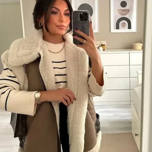 Agneta Gilet | Vintage Dames Gilet met Zakken en Mouwloos Design