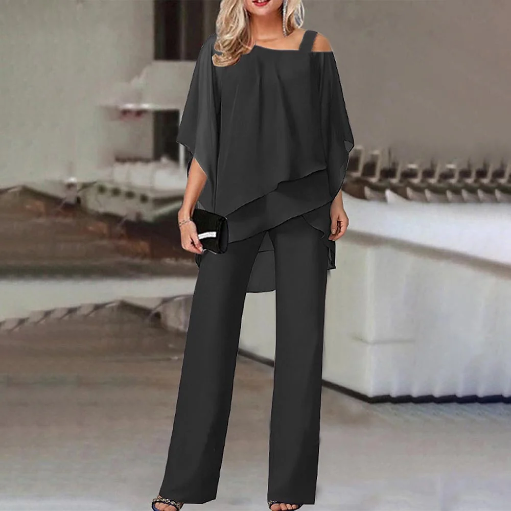 Elegante Jumpsuit voor Dames | Tweedelige Set met Cold Shoulder Design