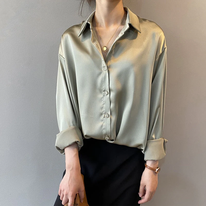 Vintage Stijl Zijdeblouse – Elegante Damesblouse - Afbeelding 3