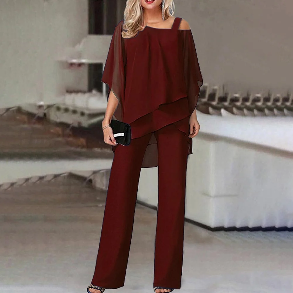 Elegante Jumpsuit voor Dames | Tweedelige Set met Cold Shoulder Design - Afbeelding 6