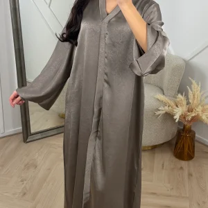 Satijnen Maxi Jurk met V-Hals