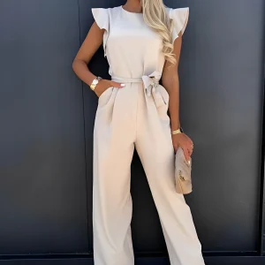 Valeria - Jumpsuit met Riem en Ruches | Elegant en Stijlvol Design