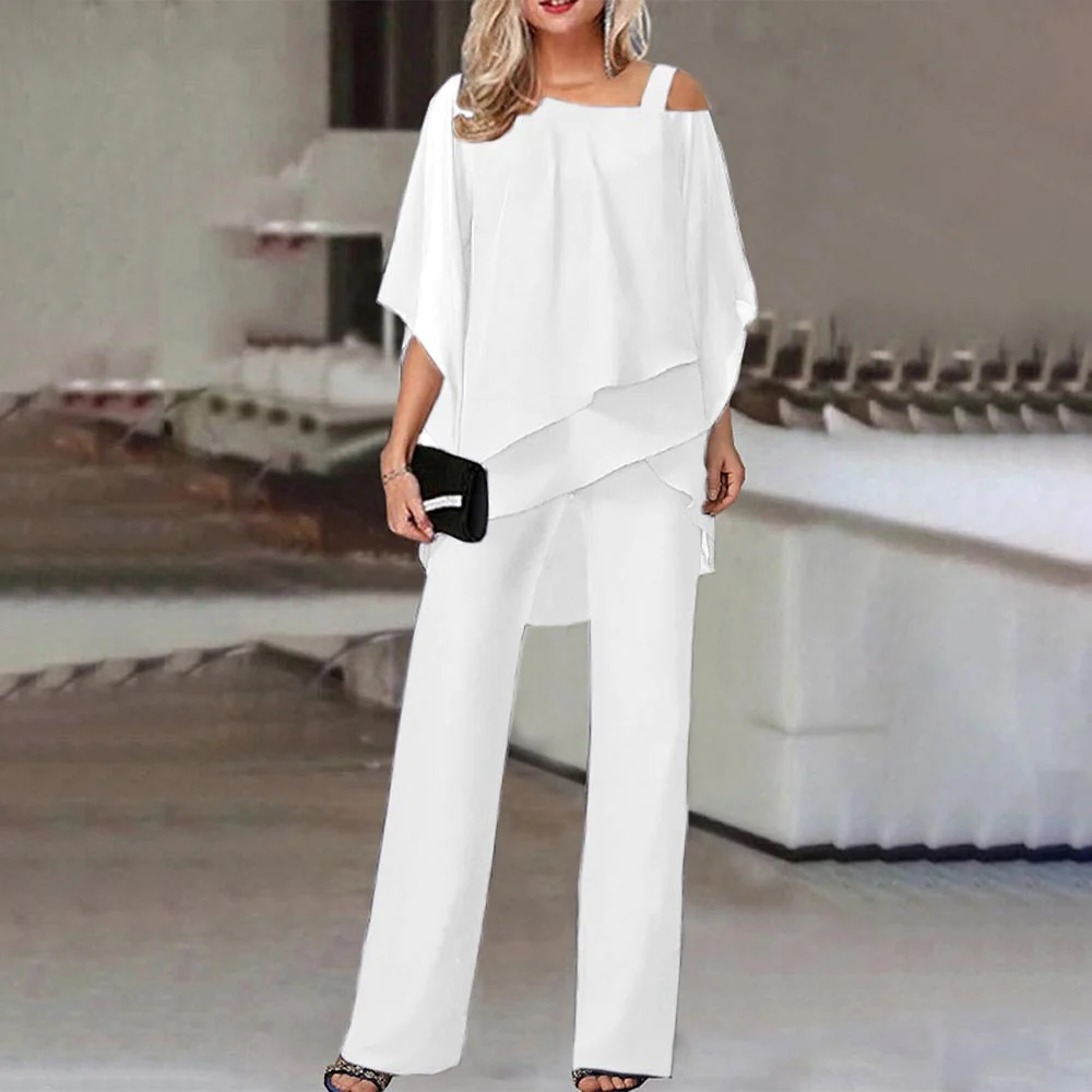 Elegante Jumpsuit voor Dames | Tweedelige Set met Cold Shoulder Design - Afbeelding 3