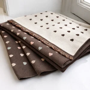 Sjaal lots of love | Brown