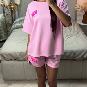 Soho NY Soft Material Tee+Shorts Set