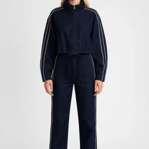 Sportieve Denim Set | Relaxed Fit Met Strependetail | Casual en Eigentijds