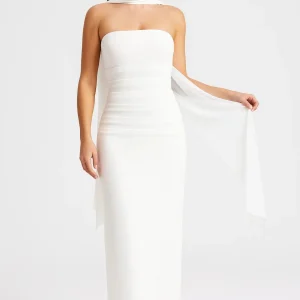 Maxi Jurk Dames - Strapless met Sjaal Detail | Elegant