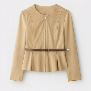 Taillejack Dames | Elegant Jasje met Riem | Verfijnde Pasvorm