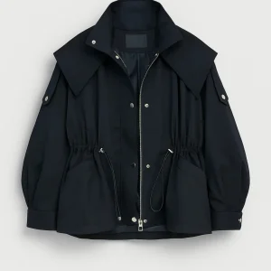 Taillejas Dames | Met Koordsluiting en Oversized Kraag | Functioneel en Modieus