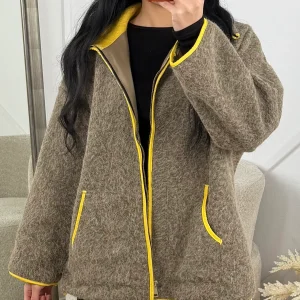 Teddy Jas Contrast Details en Rits