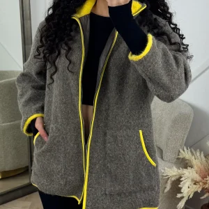 Teddy Jas met Contrast Details en Rits