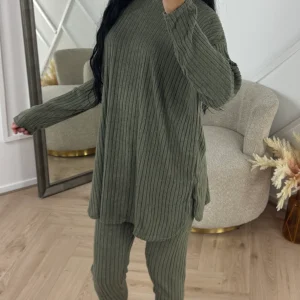 Teddy Rib Two-Piece Set met Comfort Fit