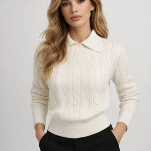 Trui dames | Elegant & Comfortabel | Met kraag | Lente