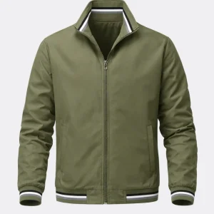 Bomberjack Heren - Slim Fit Jack met Contrasterende Bies en Rits | Casual