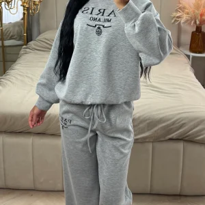 Tweedelige Jogging Set met Paris/Milano Print