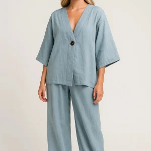 Set Dames - Oversized Blouse met Wijde Broek | Casual