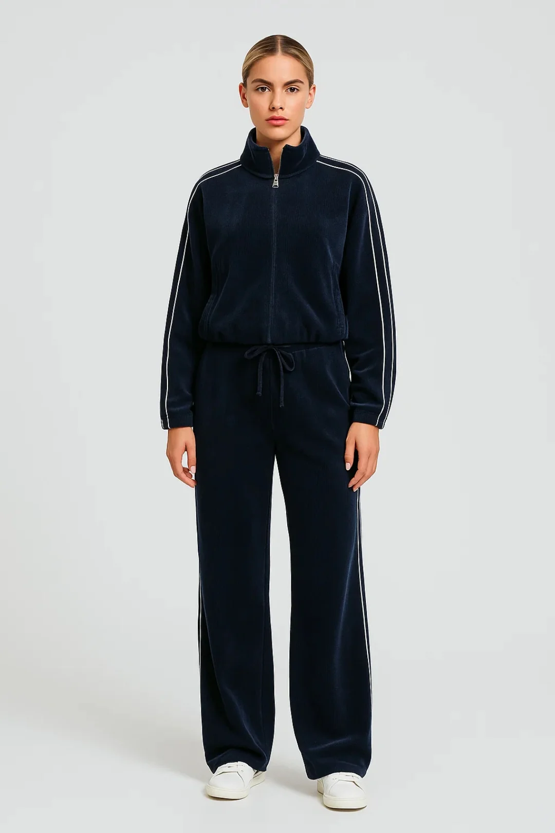 Trainingspakken Dames - Zip Jack met Wijde Broek | Casual