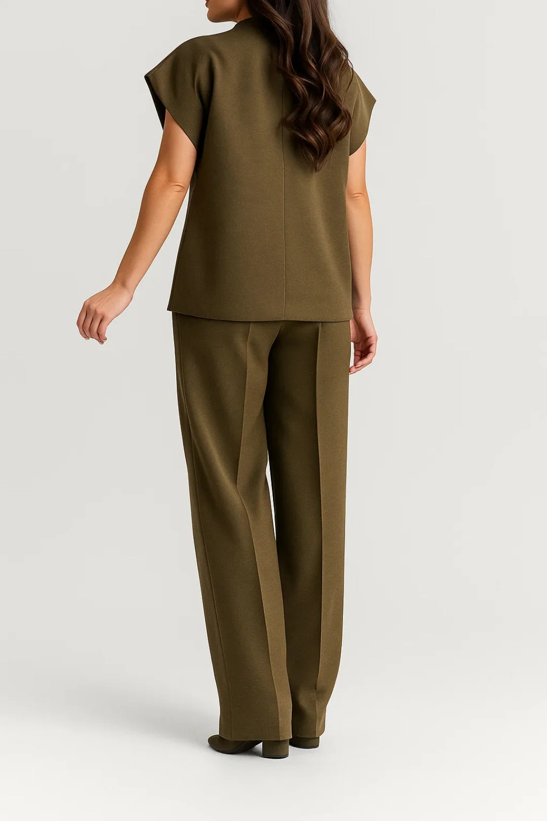 Set Dames - Mouwloos Gilet met Pantalon en V-hals | Elegant - Afbeelding 4