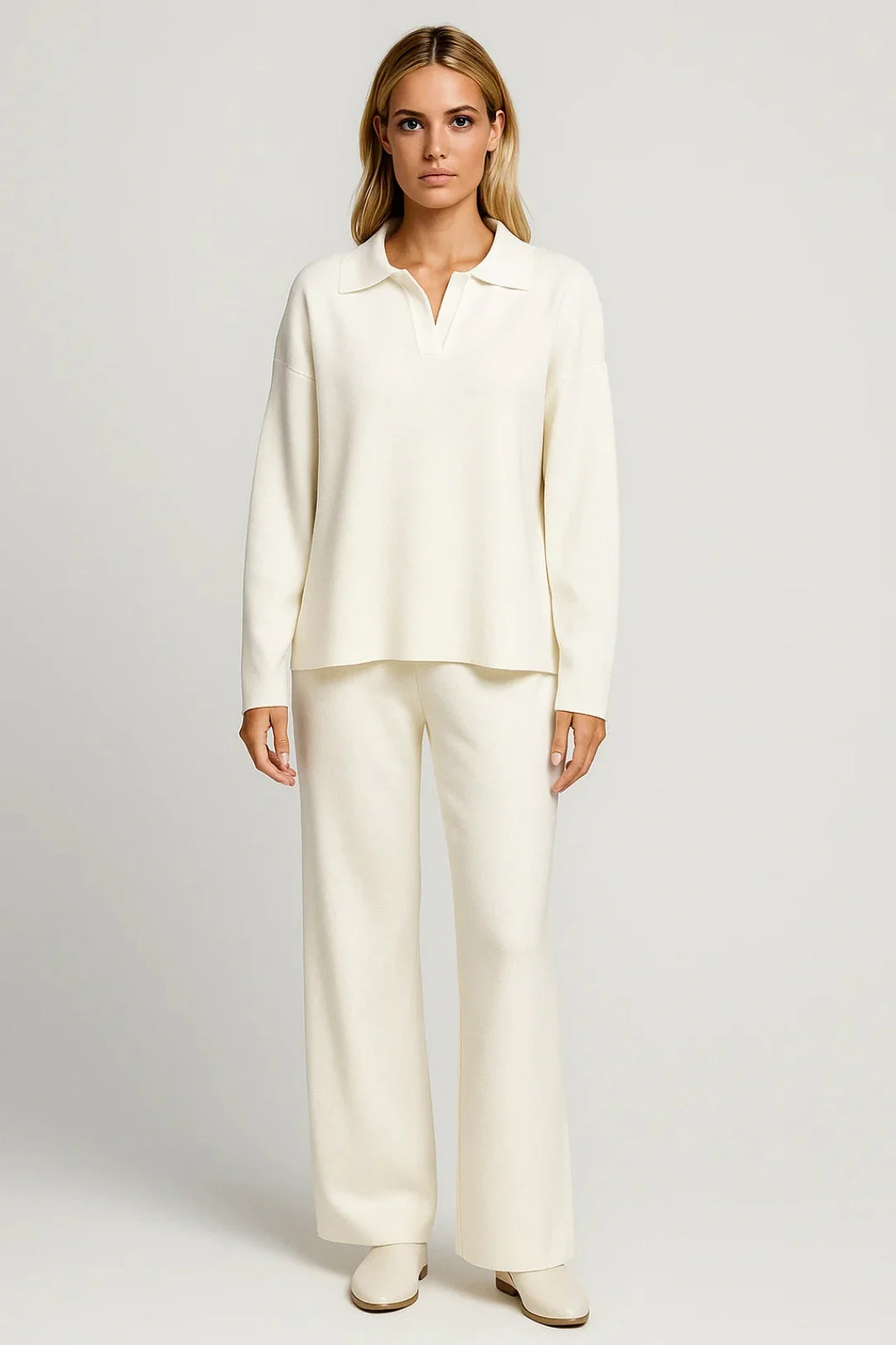 Tweedelige Set | Losvallende Top en Rechte Broek | Minimalistisch Comfort - Afbeelding 2