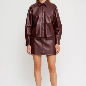 Tweedelige Set voor Dames | Co-ord met Korte Rok en Overhemd | Gestructureerde Look