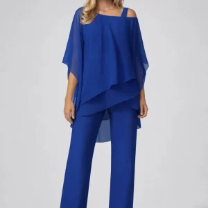 Dames Set - Elegante Wijde Top met Rechte Broek | Feestelijk