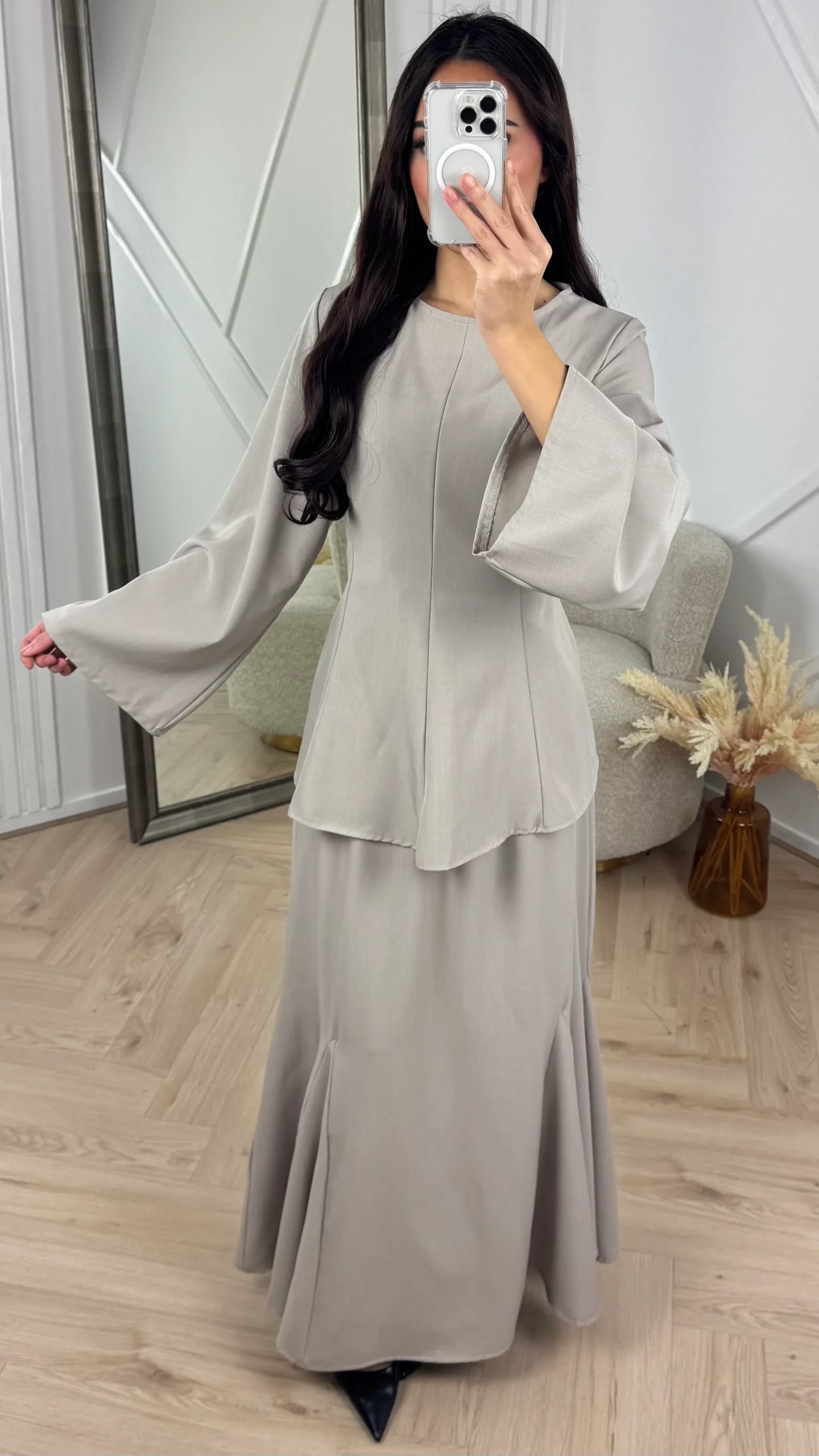 Two-Piece Maxi Set met Blouse en Rok