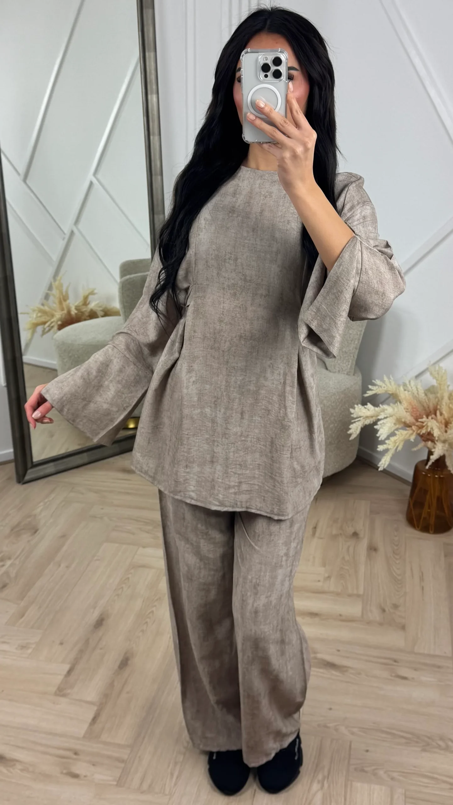 Two-Piece Set met Split Mouwen en Ceintuur - Afbeelding 6