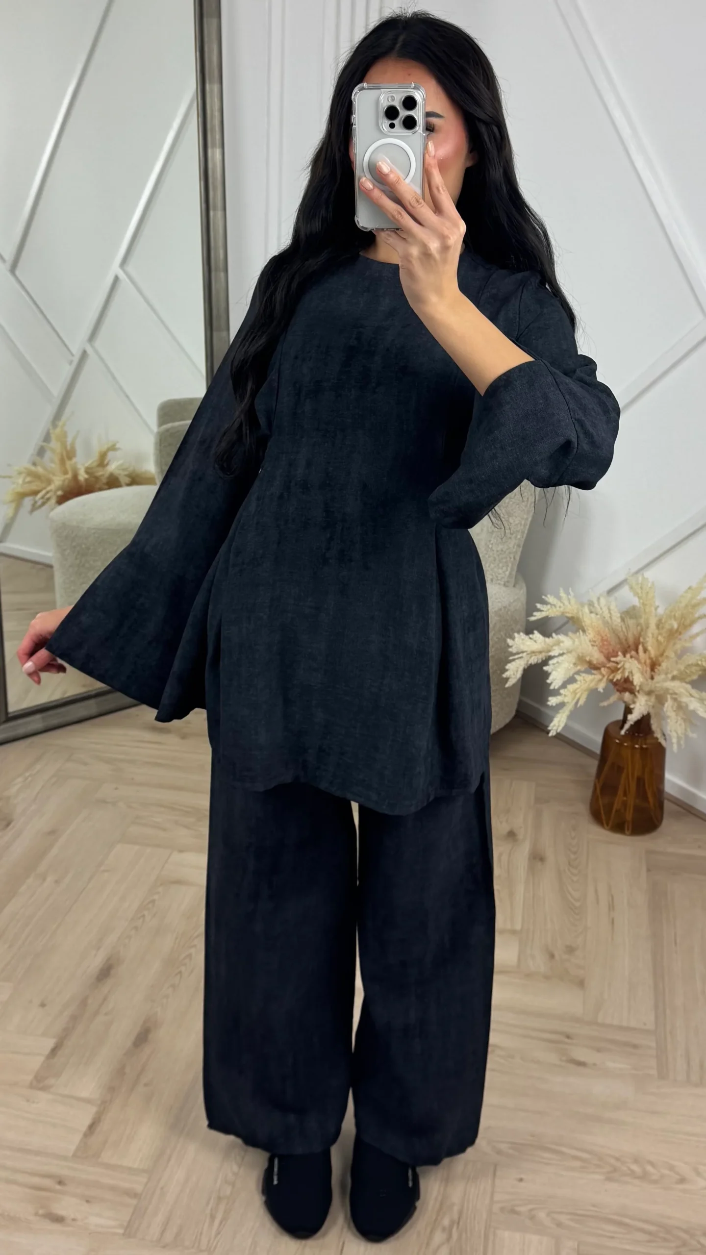 Two-Piece Set met Split Mouwen en Ceintuur - Afbeelding 4