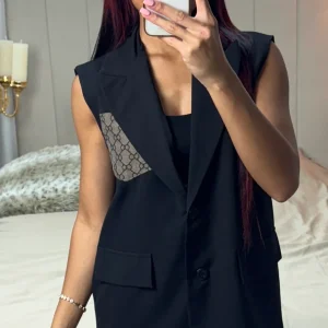 Two Button Gilet Famous Design Pocket