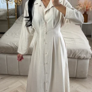 Viscose Overhemdjurk met Tailleceintuur