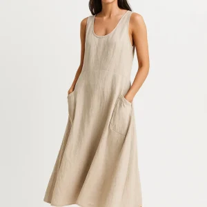 Dames Jurk | Elegant Midi | Mouwloos | Zomer