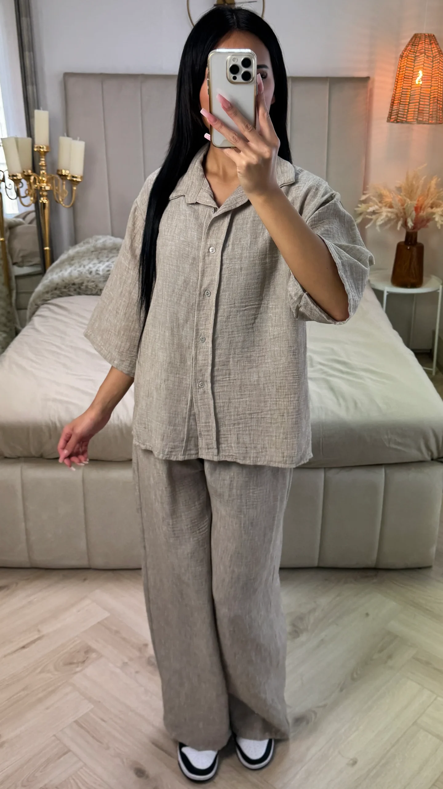 Zomerset met Linnenlook Blouse & Wide Leg Broek - Afbeelding 5