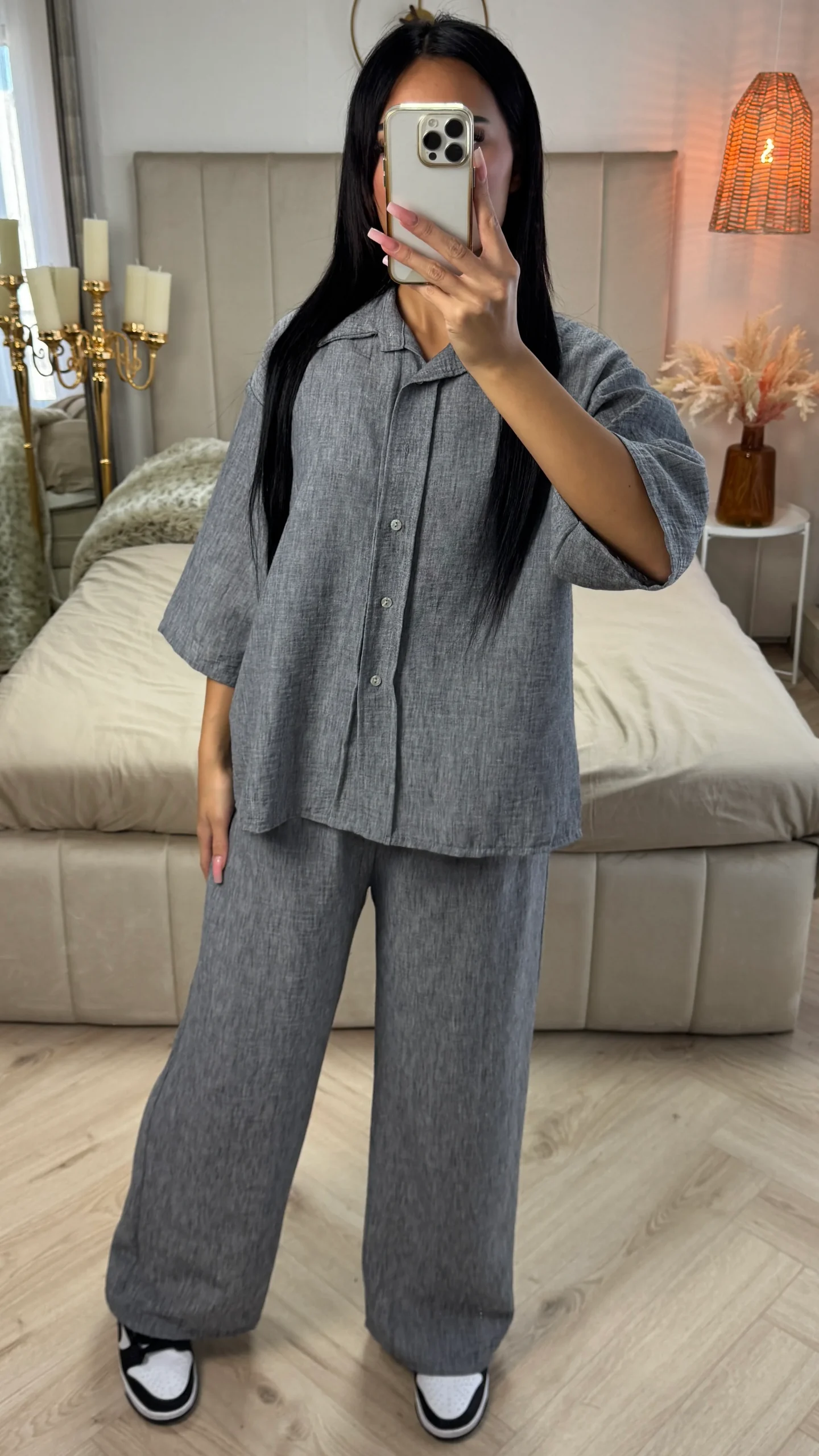 Zomerset met Linnenlook Blouse & Wide Leg Broek - Afbeelding 3