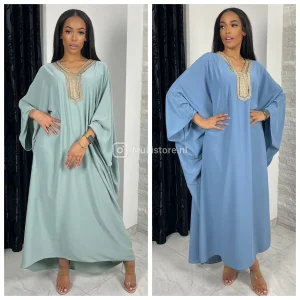 Beautiful Abaya Golden Neck Super Oversized